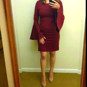 Sugar Lips Dress from Dillards, Fitted, Dark Red Sheath dress, size Medium